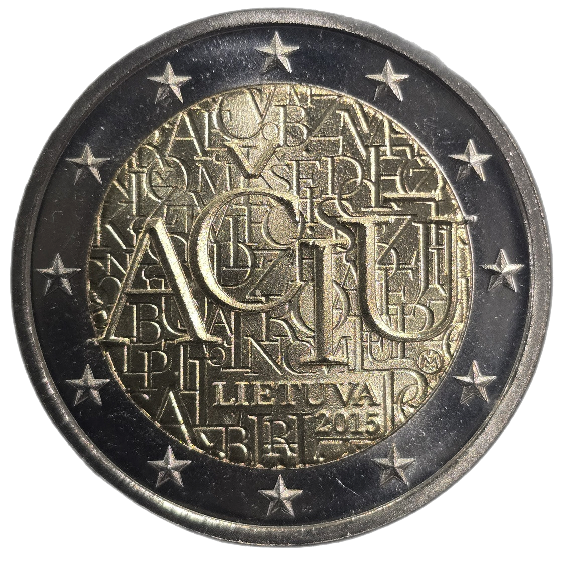 2 euros conmemorativa Idioma Lituano Año 2015